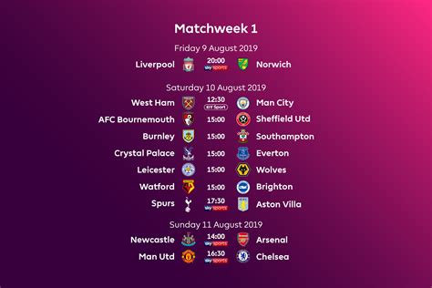 pl schedule|premier league fixtures today.